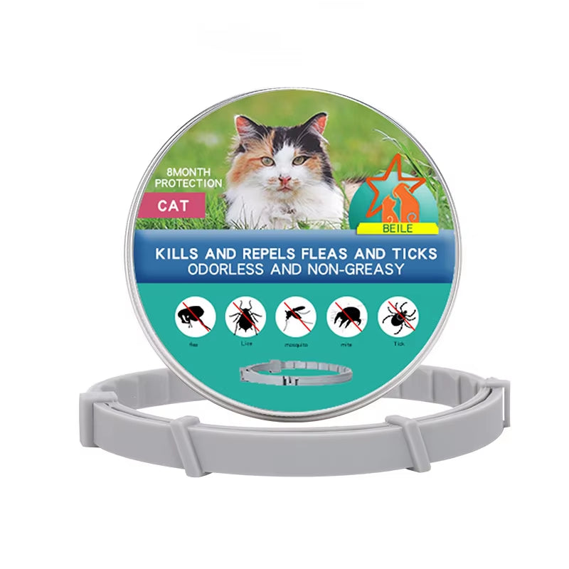 Comfortable Breakaway Anti-Flea & Tick Collars for Dogs and Cats - 38/70CM Adjustable Protection for Kittens and Large Dogs